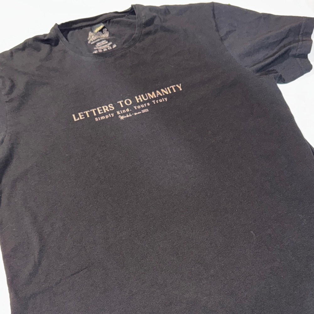 Letters To‎ Humanity black graphic T-Shirt